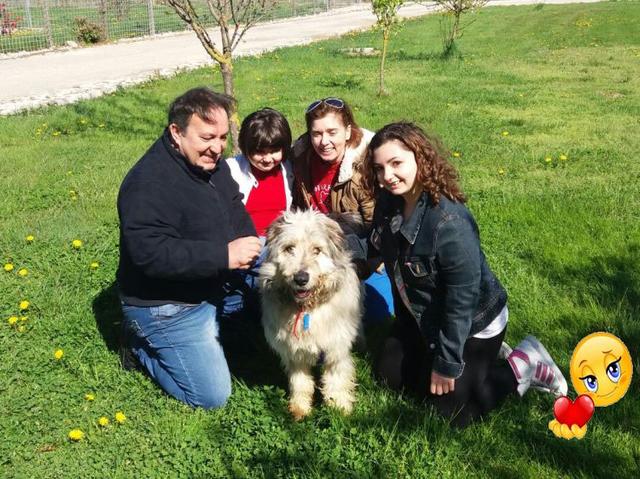 Gascon con la sua nuova famiglia